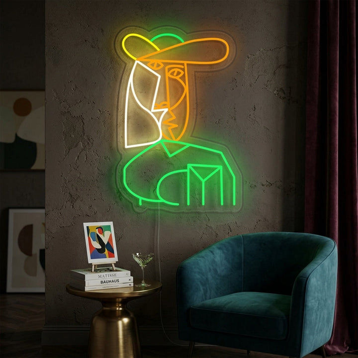 "Buste De Femme Pablo Picasso" Enseigne Lumineuse en Néon