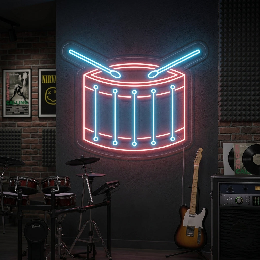 "Tambour" Enseigne Lumineuse en Néon