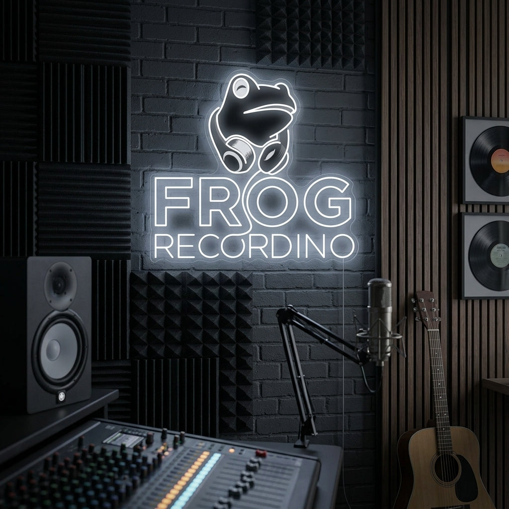 "Frog Recording" Enseigne néon