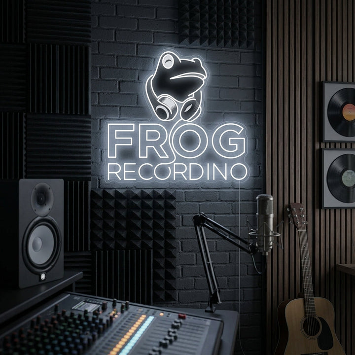 "Frog Recording" Enseigne néon