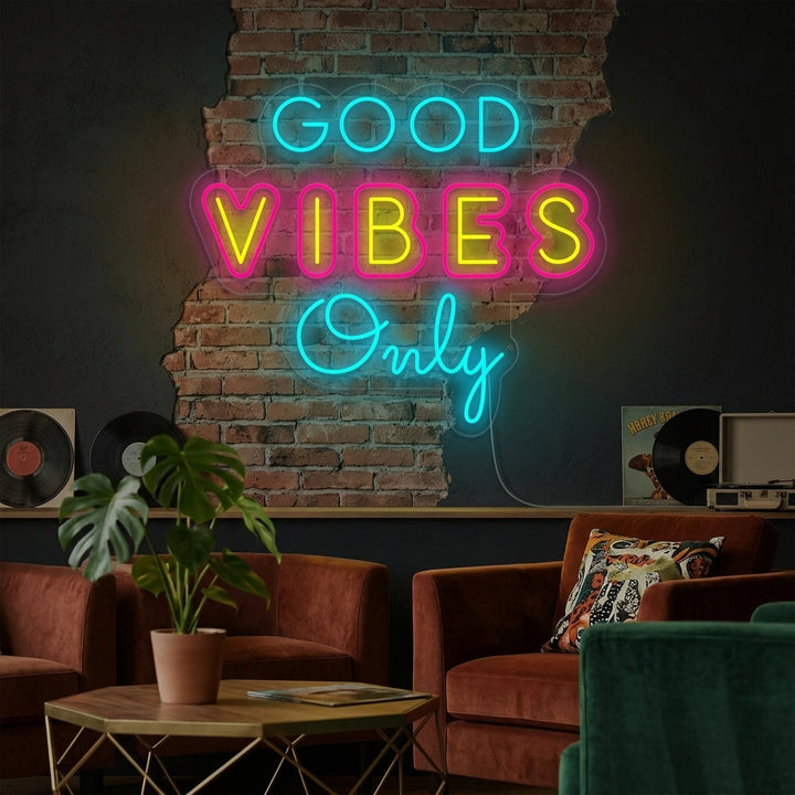 "Good Vibes Only" Enseigne Lumineuse en Néon