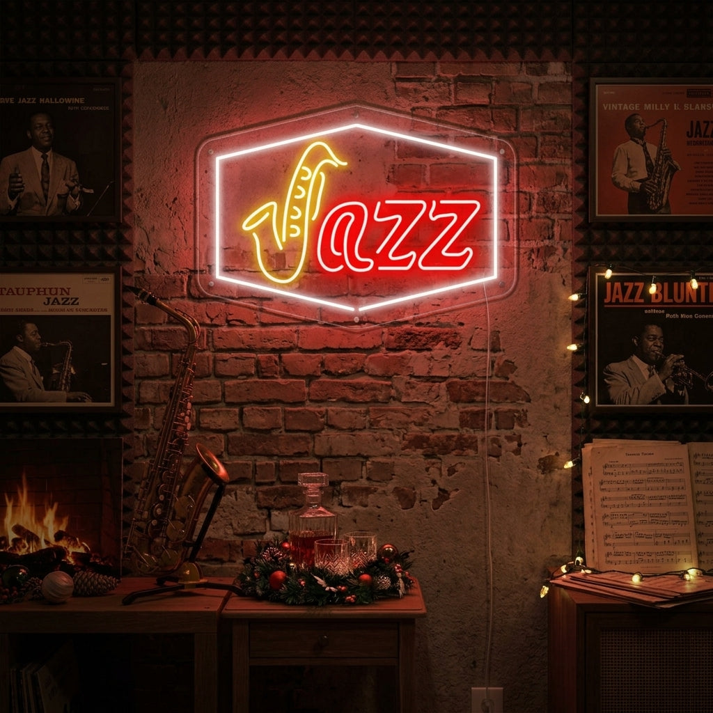 "Jazz" Enseigne Lumineuse en Néon