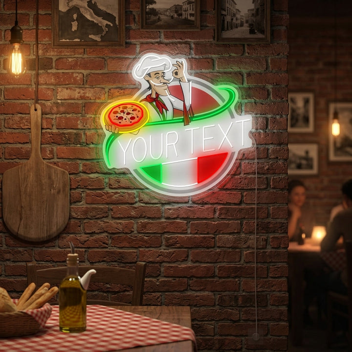 "Logo personnalisé d'un restaurant italien" Enseigne néon