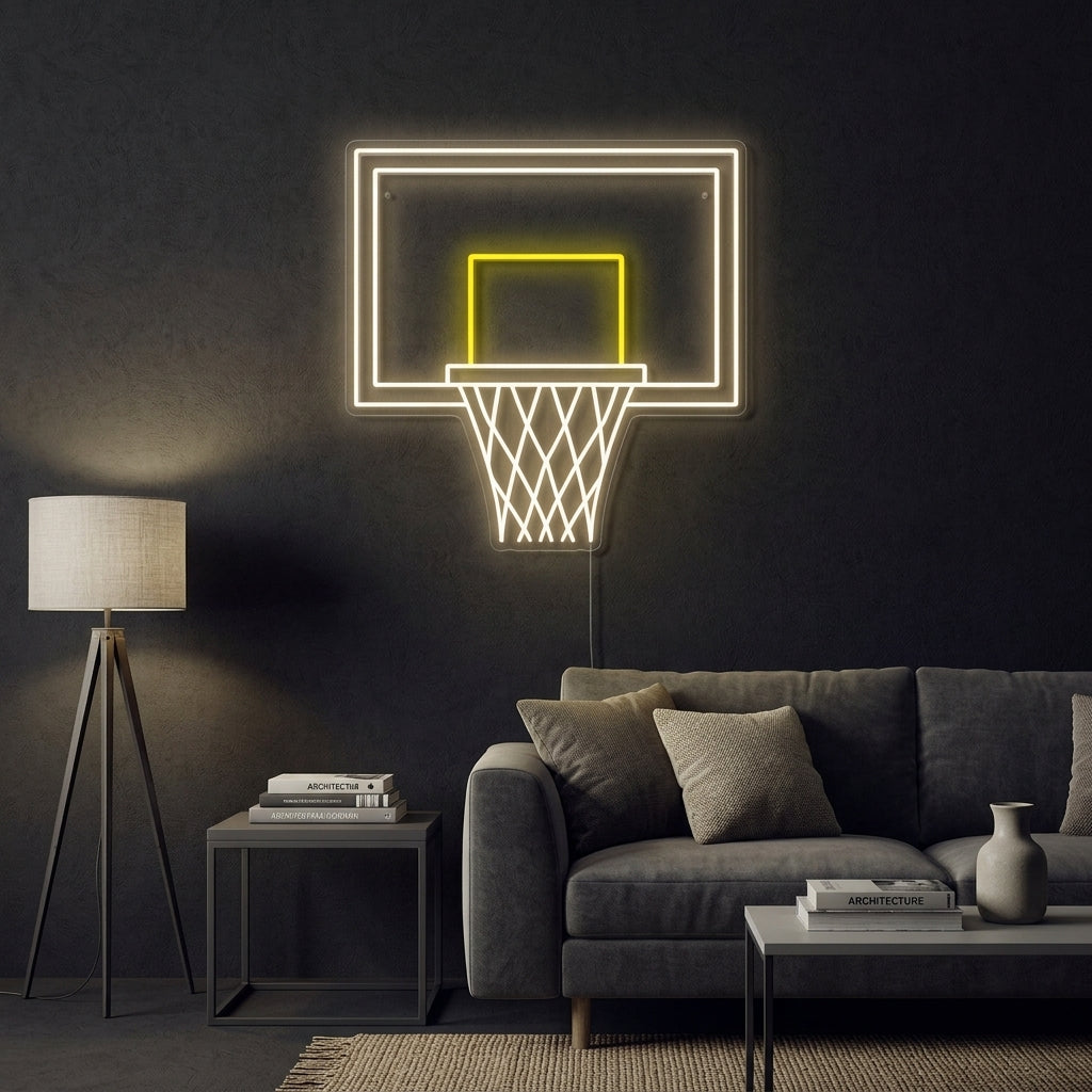 "Basket-ball cerceau" Enseigne néon