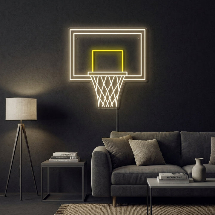 "Basket-ball cerceau" Enseigne néon