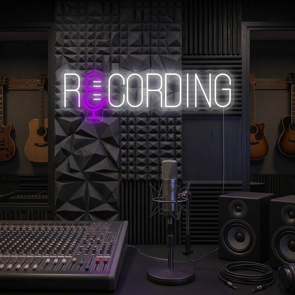 "Recording" Enseigne néon