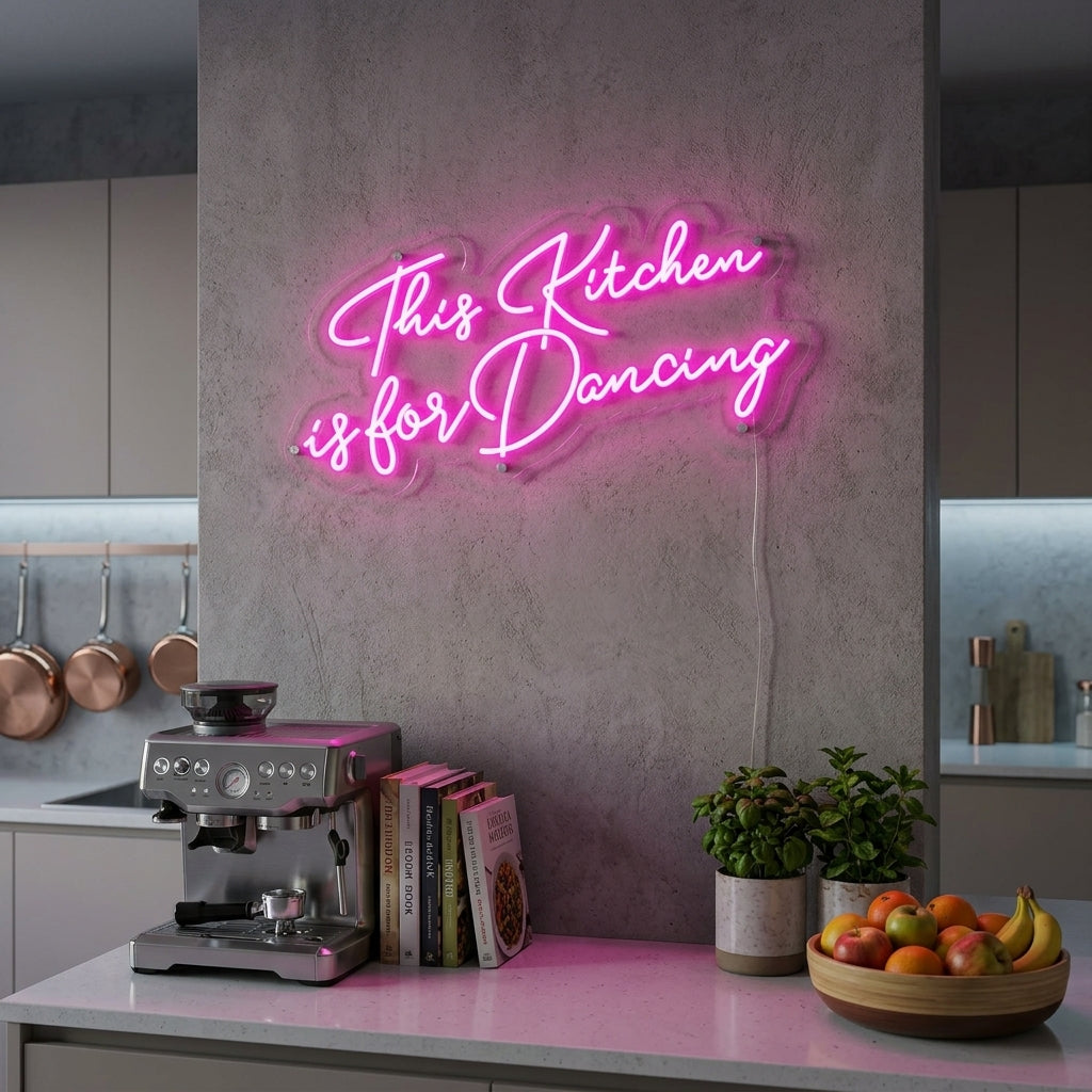"This Kitchen is-for Dancing" Enseigne Lumineuse en Néon