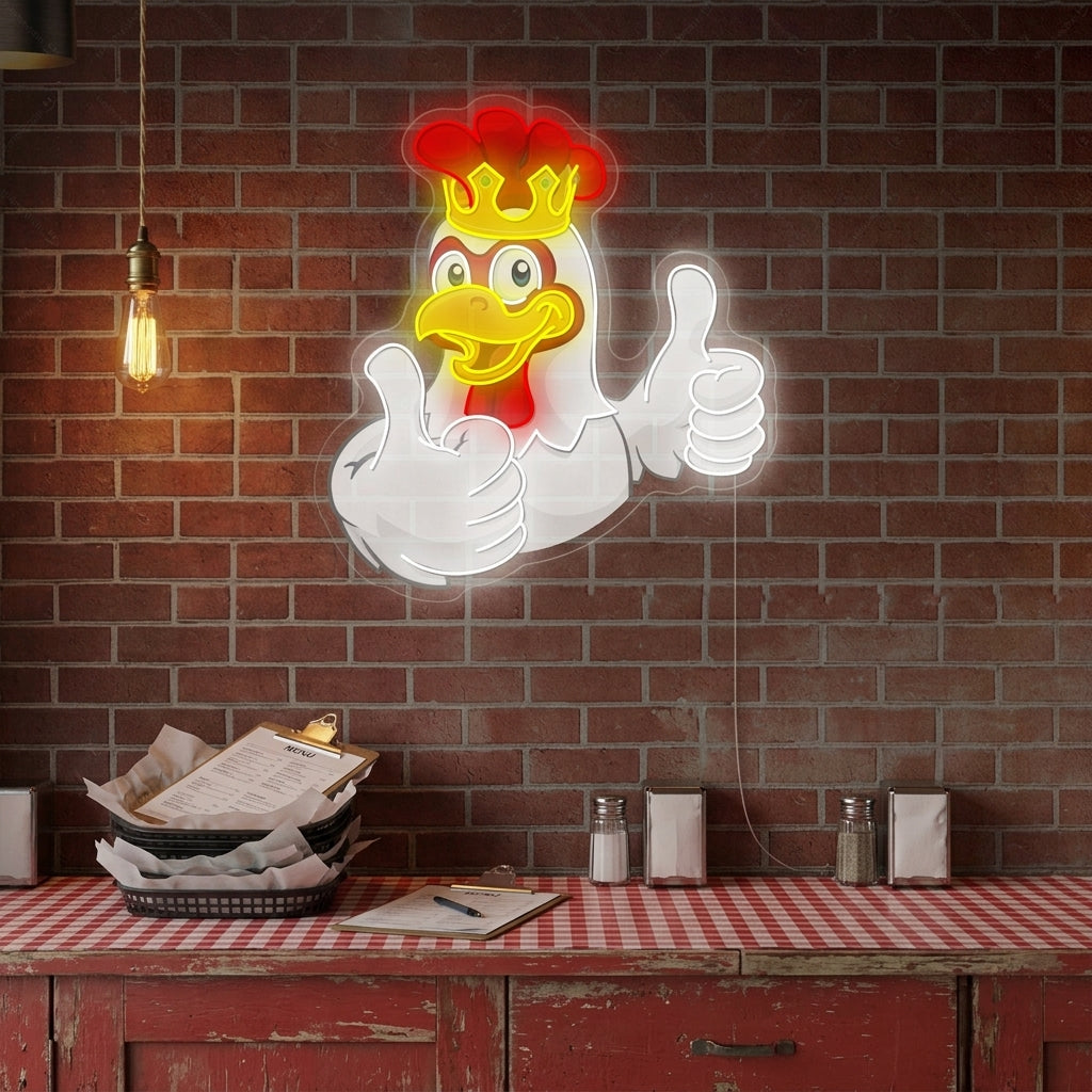 "Poulet" Enseigne néon