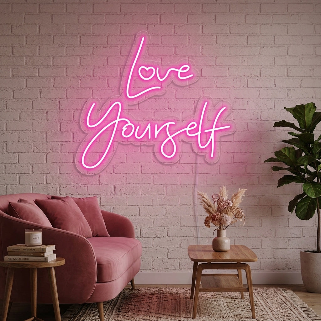 "Love Yourself" Enseigne Lumineuse en Néon