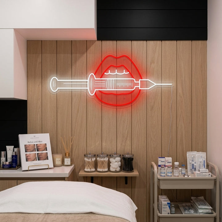 "Lip Injection" Enseigne néon