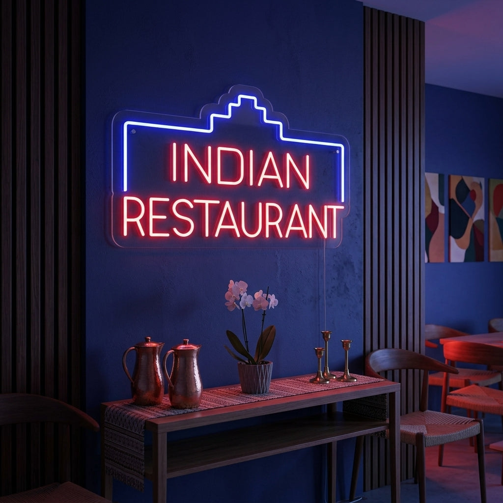 "INDIAN RESTAURANT" Lumineuse en Néon