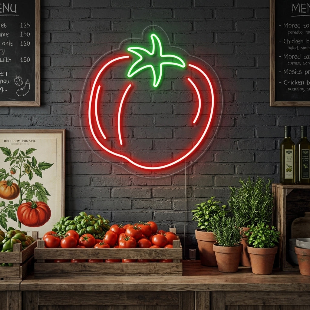 "Tomate" Enseigne Lumineuse en Néon