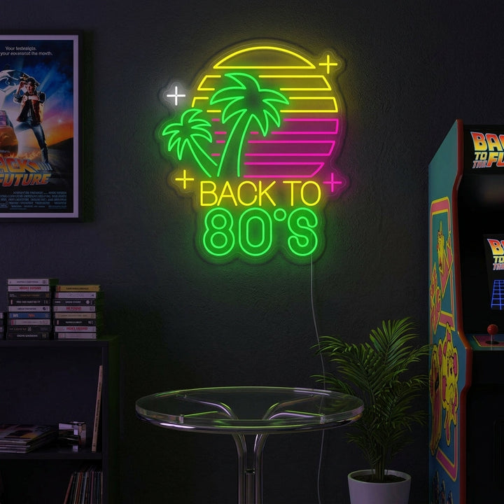 "Back To 80s" Enseigne néon