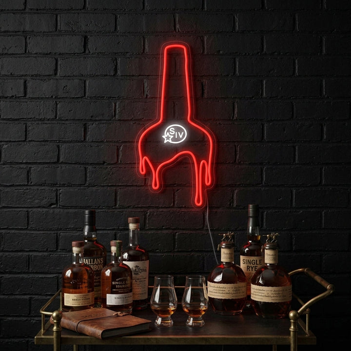 "Makers Whisky Bar" Enseigne Lumineuse en Néon