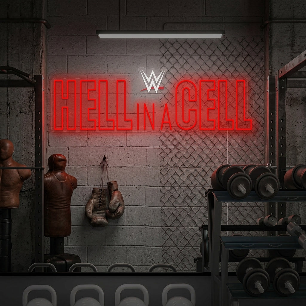 "Hell In A Cell" Enseigne néon