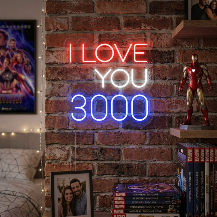 "I Love You 3000" Enseigne Lumineuse en Néon