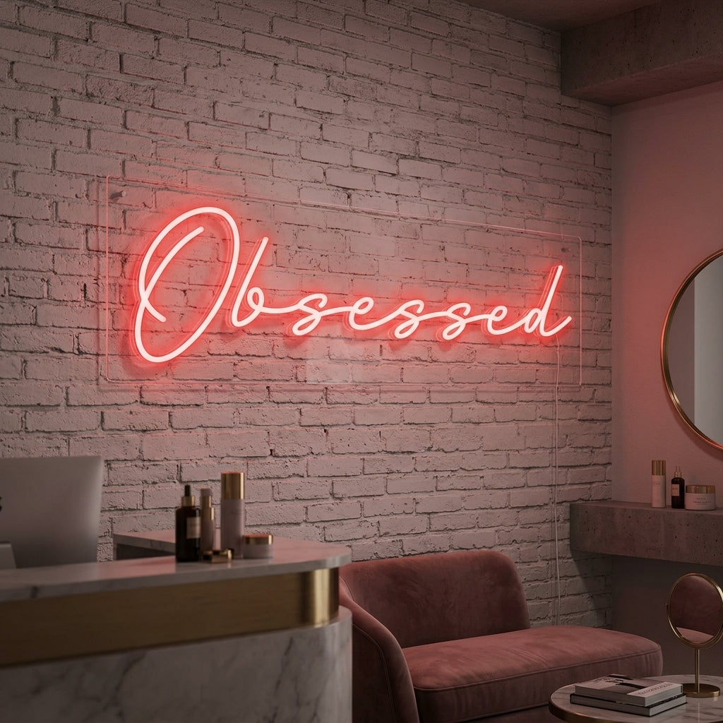 "Obsessed" Enseigne Lumineuse en Néon