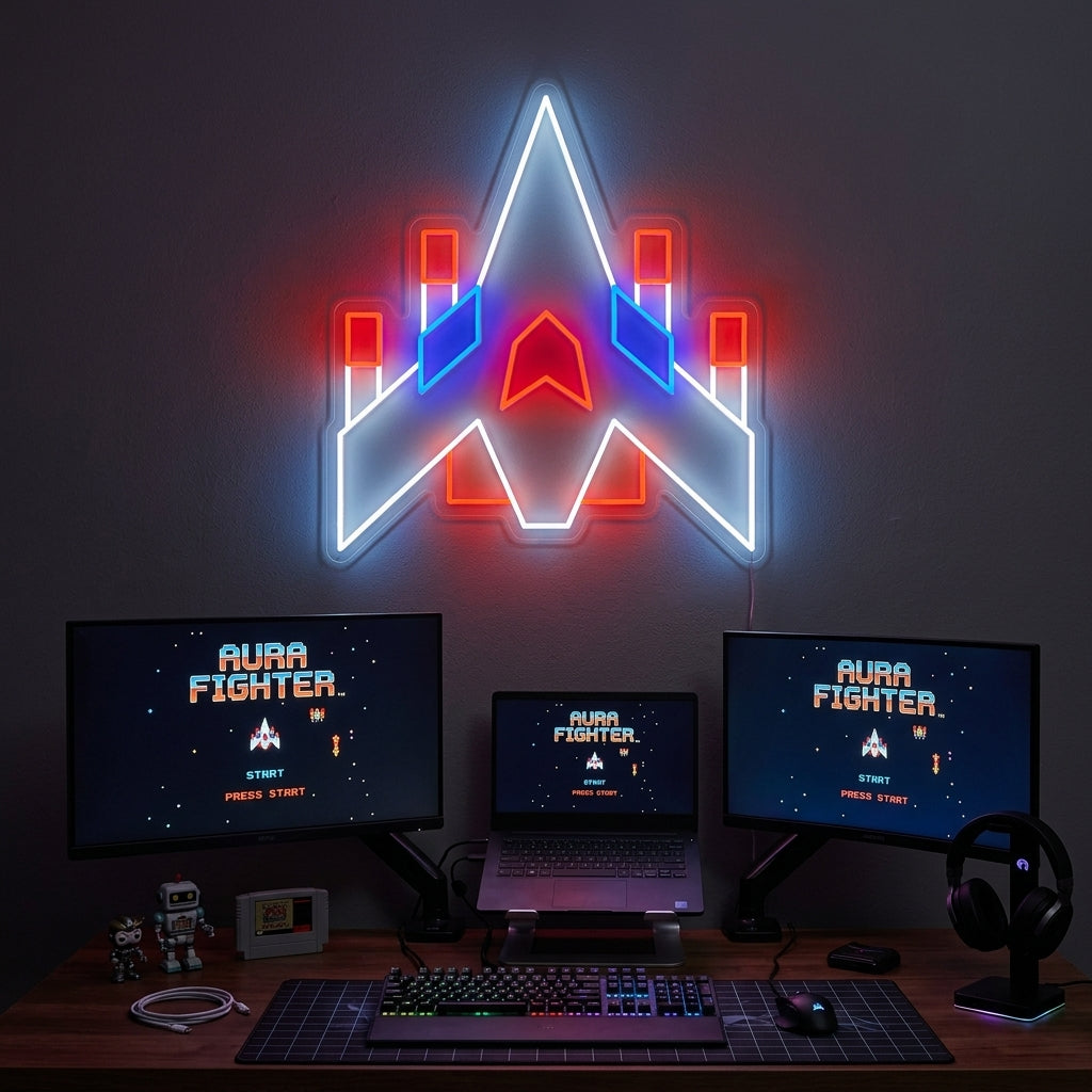 "Arcade Space Ship" Enseigne néon