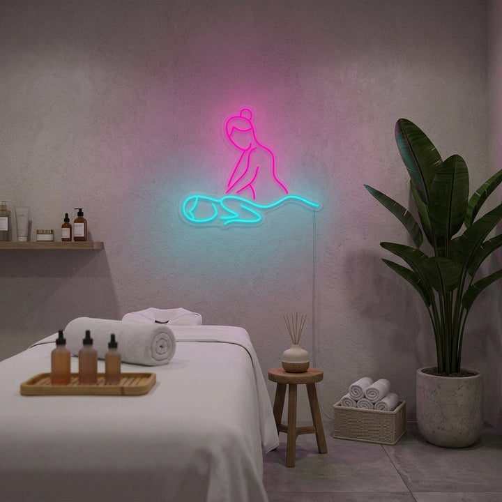 "Massage Thaïlandais Et Soin De La Peau" Enseigne Lumineuse en Néon