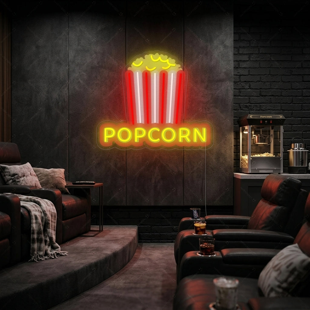"popcorn" Enseigne néon