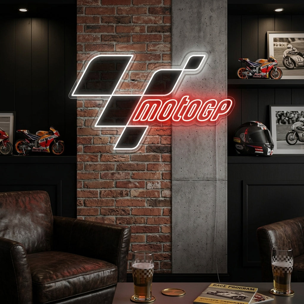 "Logo de course Moto Gp" Enseigne néon