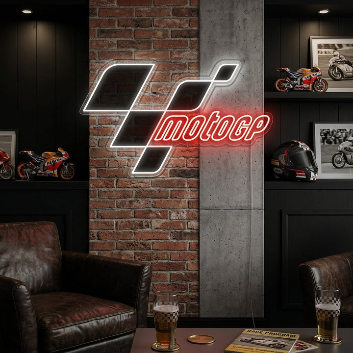 "Logo de course Moto Gp" Enseigne néon
