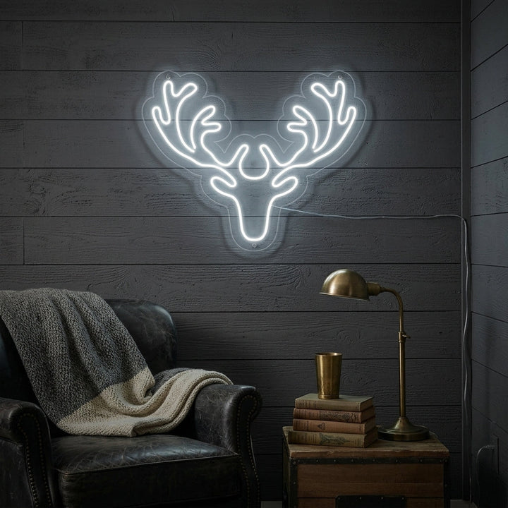"Cerf" Enseigne Lumineuse en Néon