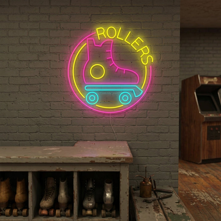 "Roller Skates" Enseigne néon