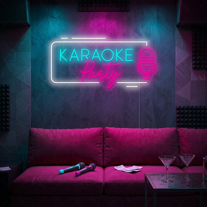 "Karaoke Party" Enseigne néon