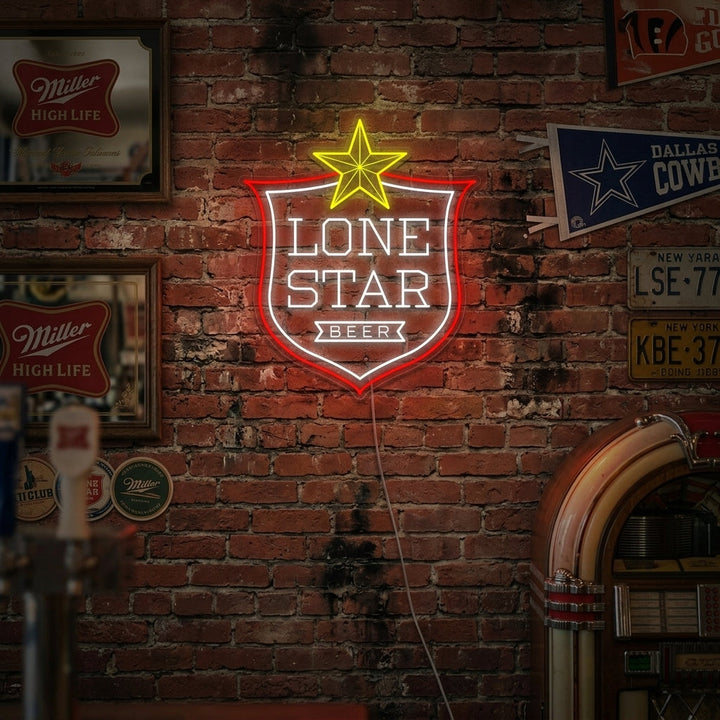 "Bars À Bière Au Texas" Enseigne Lumineuse en Néon