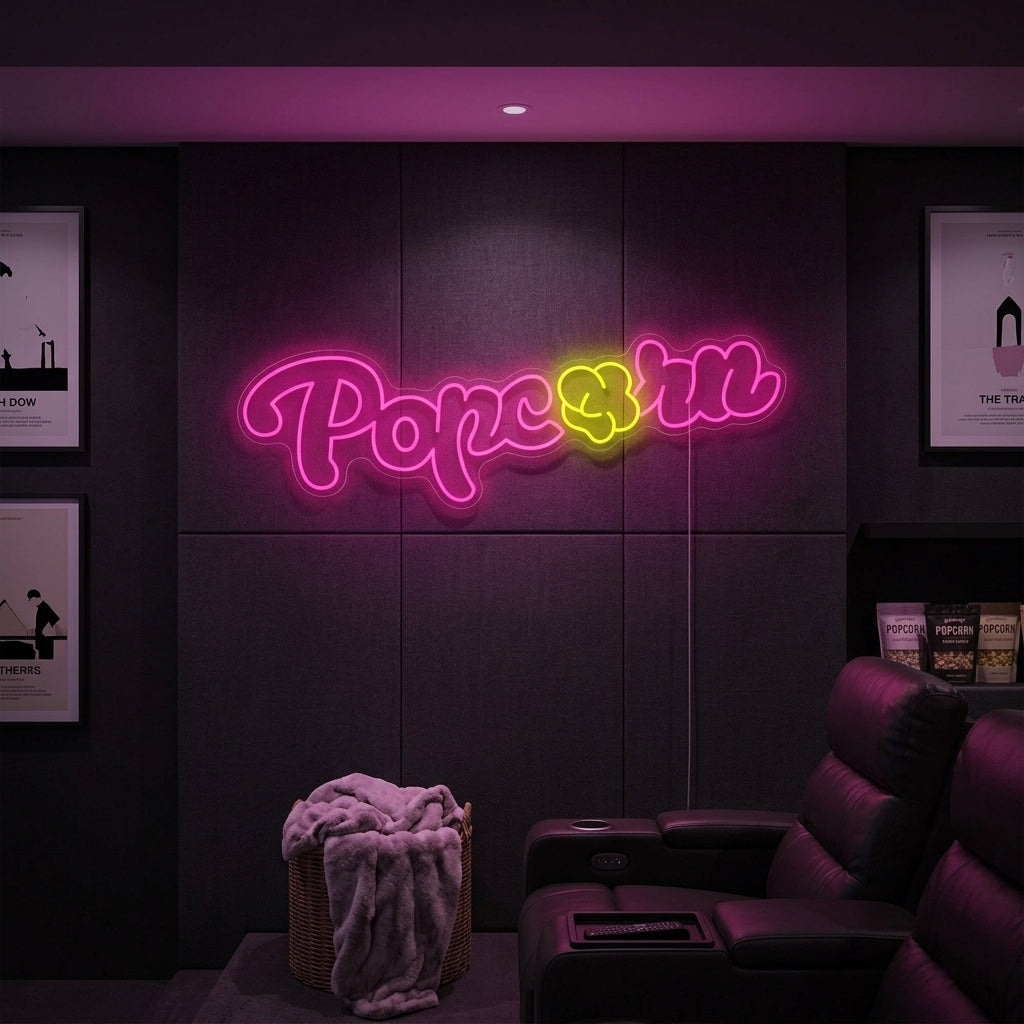 "Popcorn" Enseigne néon