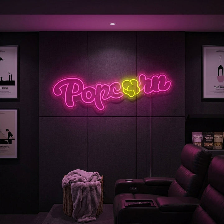 "Popcorn" Enseigne néon