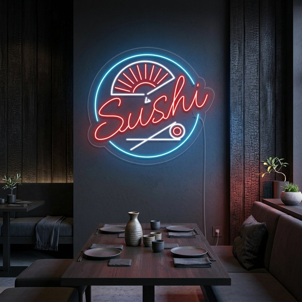 "Sushi" Enseigne Lumineuse en Néon
