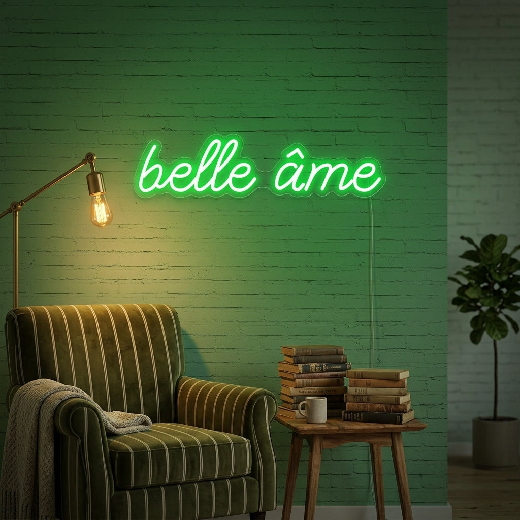 "Belle Ame" Enseigne Lumineuse en Néon