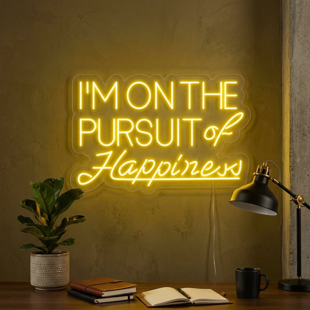 "Pursuit of Happiness" Enseigne Lumineuse en Néon