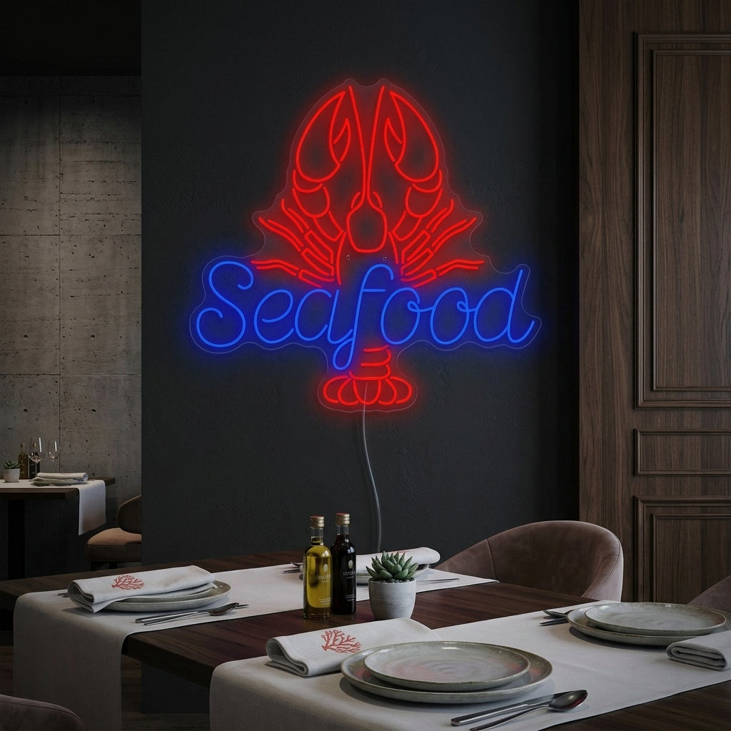 "Seafood" Enseigne néon