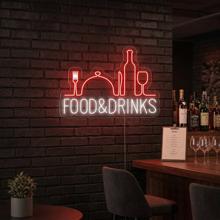 "Food and Drinks, Bar, restaurant" Lumineuse en Néon