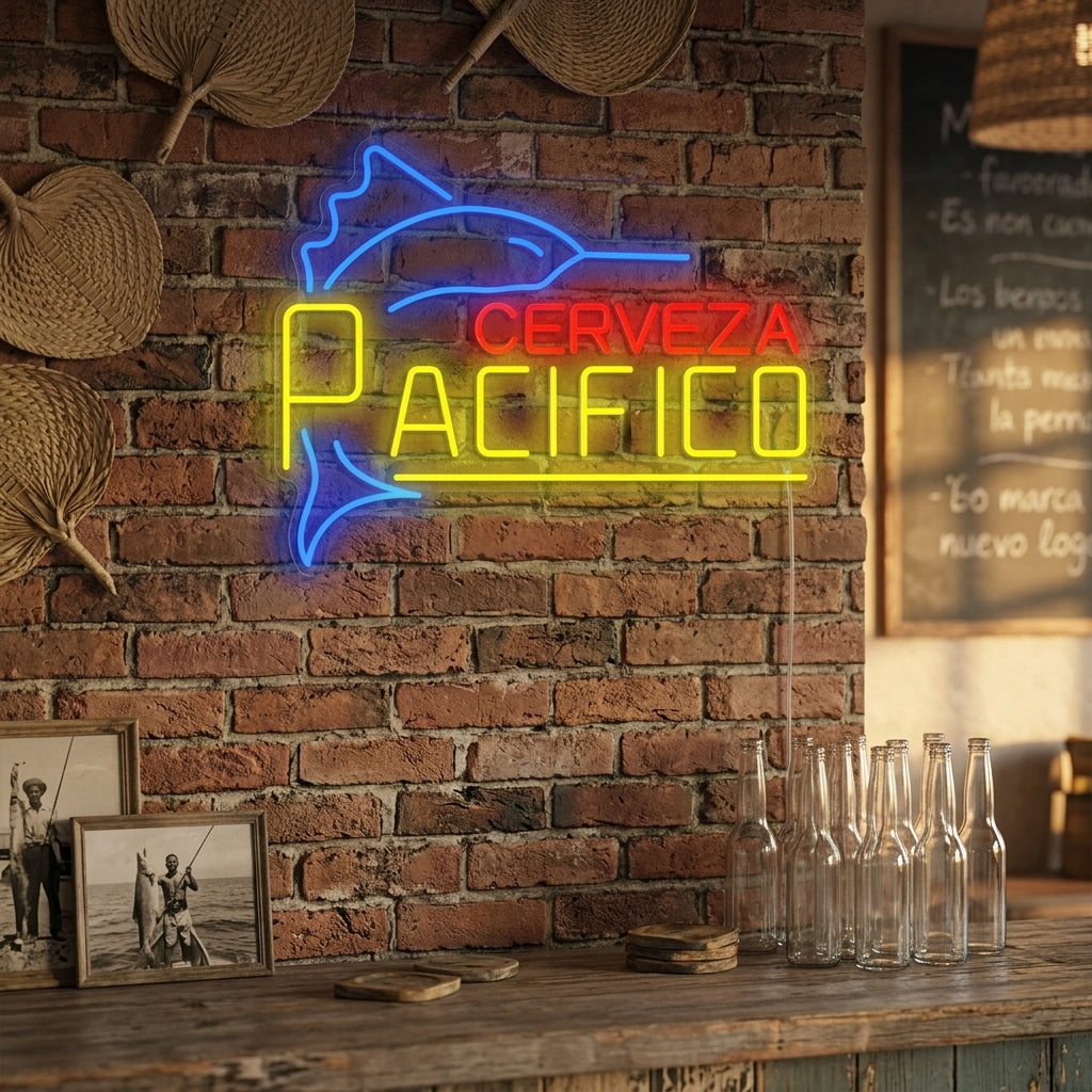 "Cerveza Pacifico" Enseigne Lumineuse en Néon