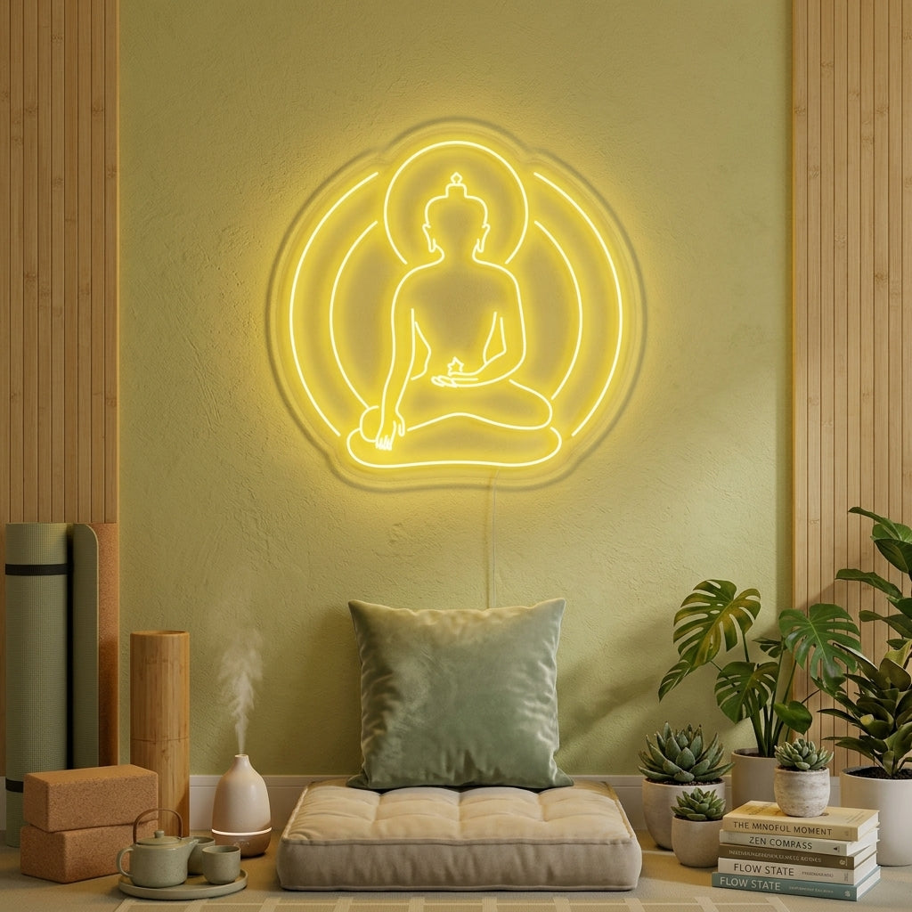 "Bouddha yoga, décoration de la salle de yoga" Lumineuse en Néon