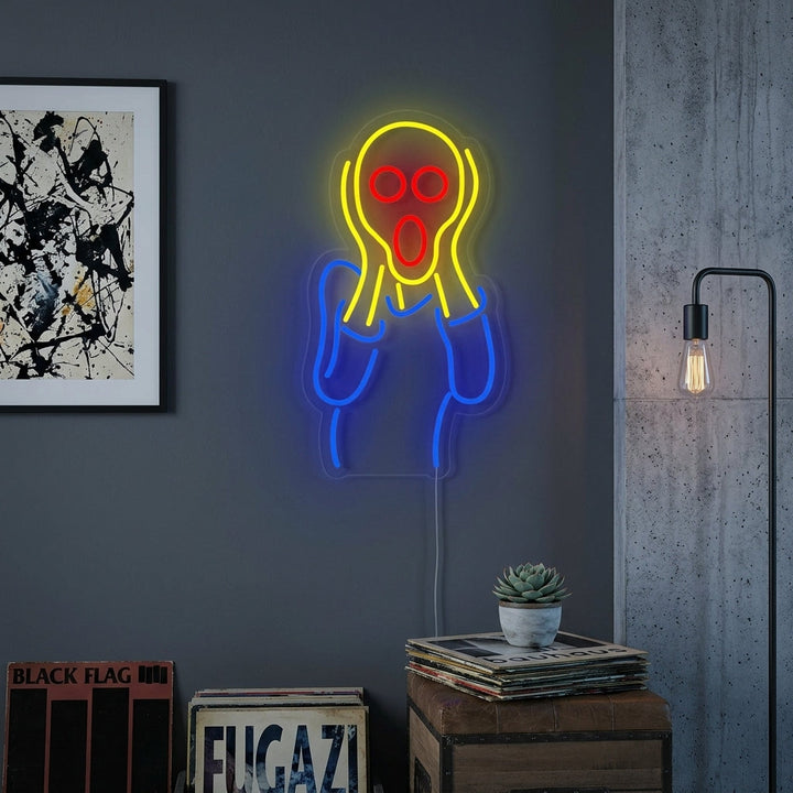 "Le Cri Edvard Munch" Enseigne Lumineuse en Néon