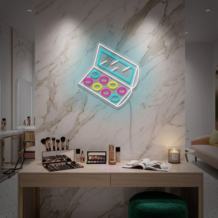 "Palette D'Ombres À Paupières" Enseigne Lumineuse en Néon