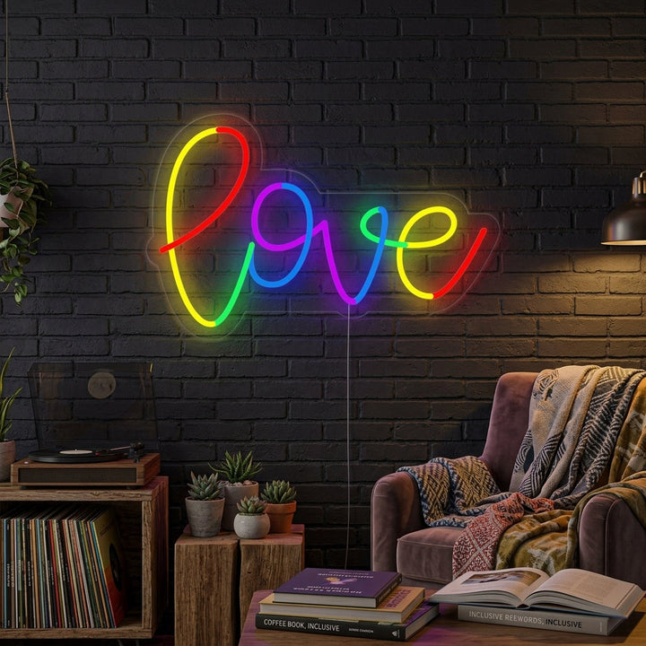 "LGBT, Arc-en-ciel, LOVE" Lumineuse en Néon