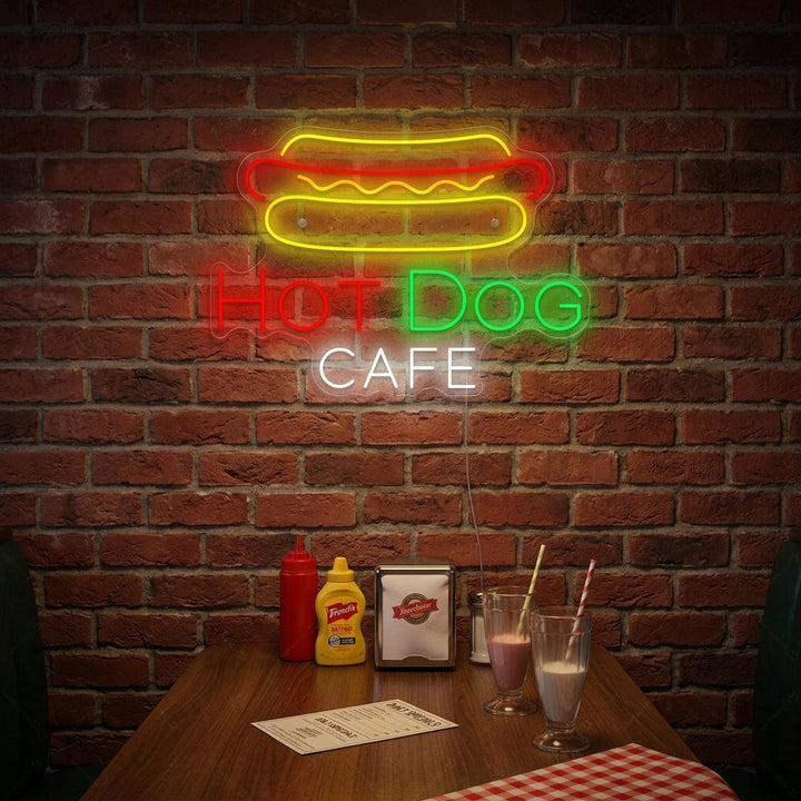 "Hotdog Cafe" Enseigne néon