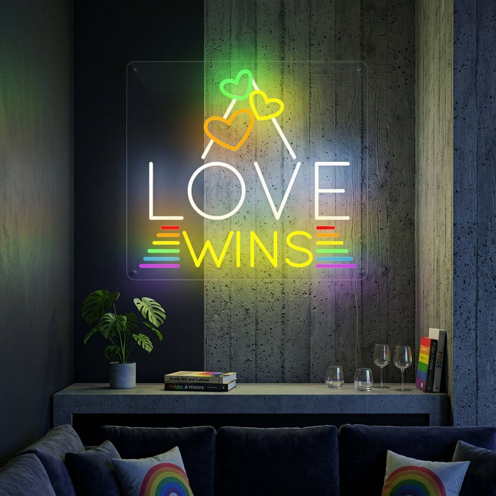 "LGBT Love Wins" Lumineuse en Néon