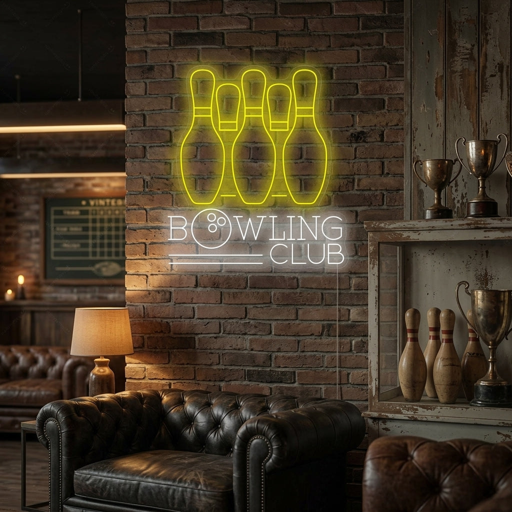 "Bowling Club" Enseigne néon