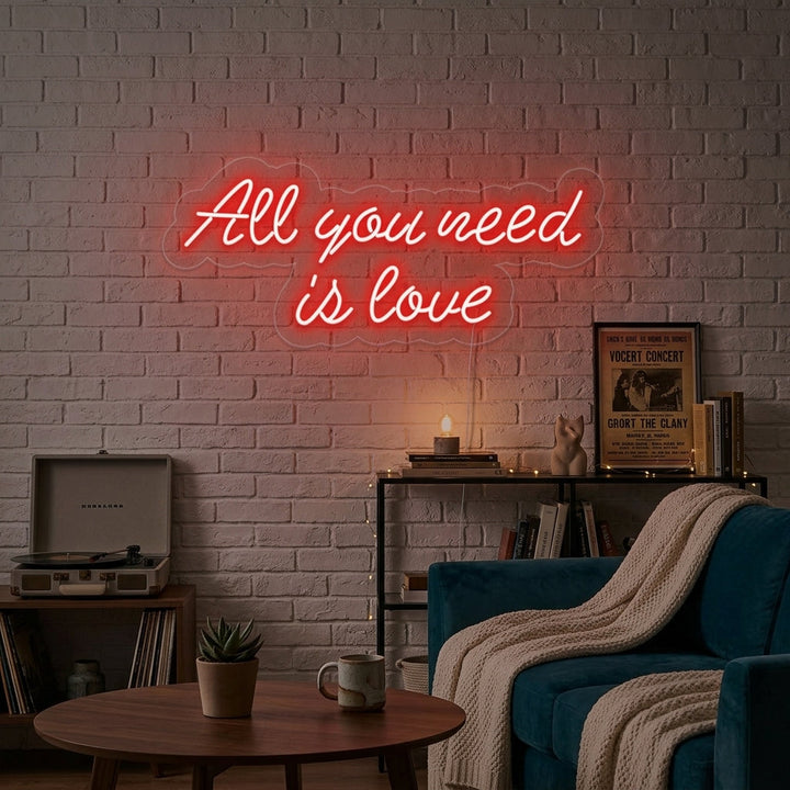 "All You Need Is Love" Enseigne Lumineuse en Néon