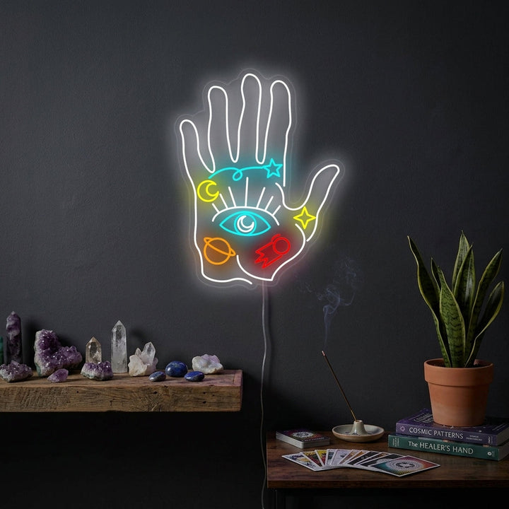 "Main Spirituelle" Enseigne Lumineuse en Néon