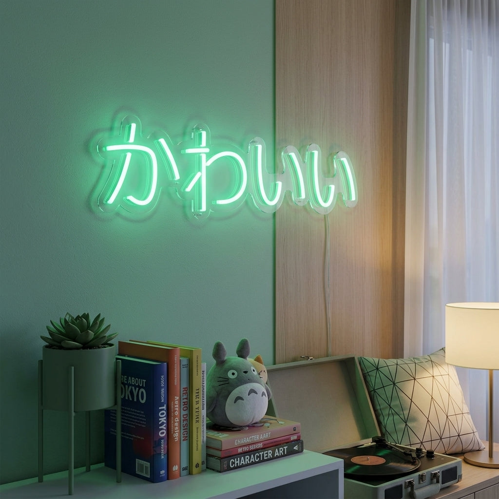"Kawaii Mignon Japonais" Enseigne Lumineuse en Néon