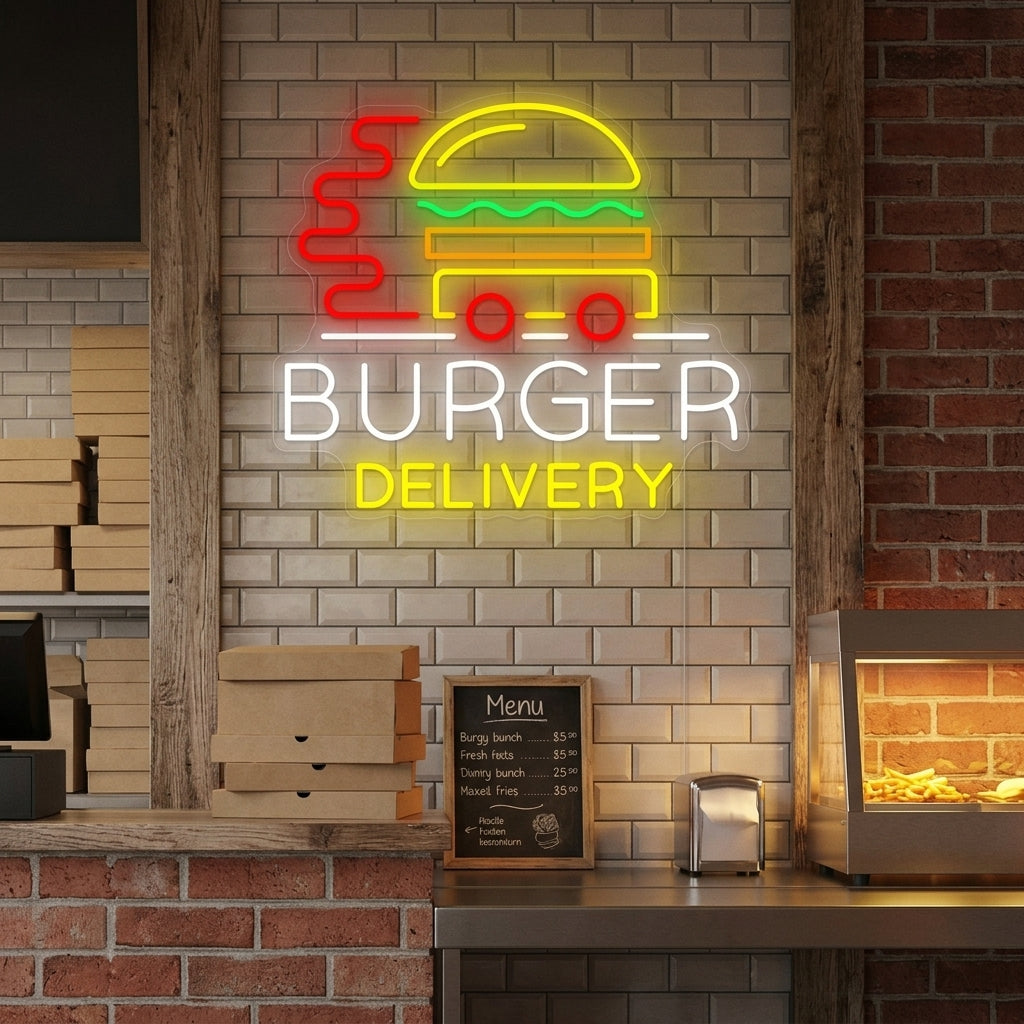 "Burger Delivery" Enseigne néon