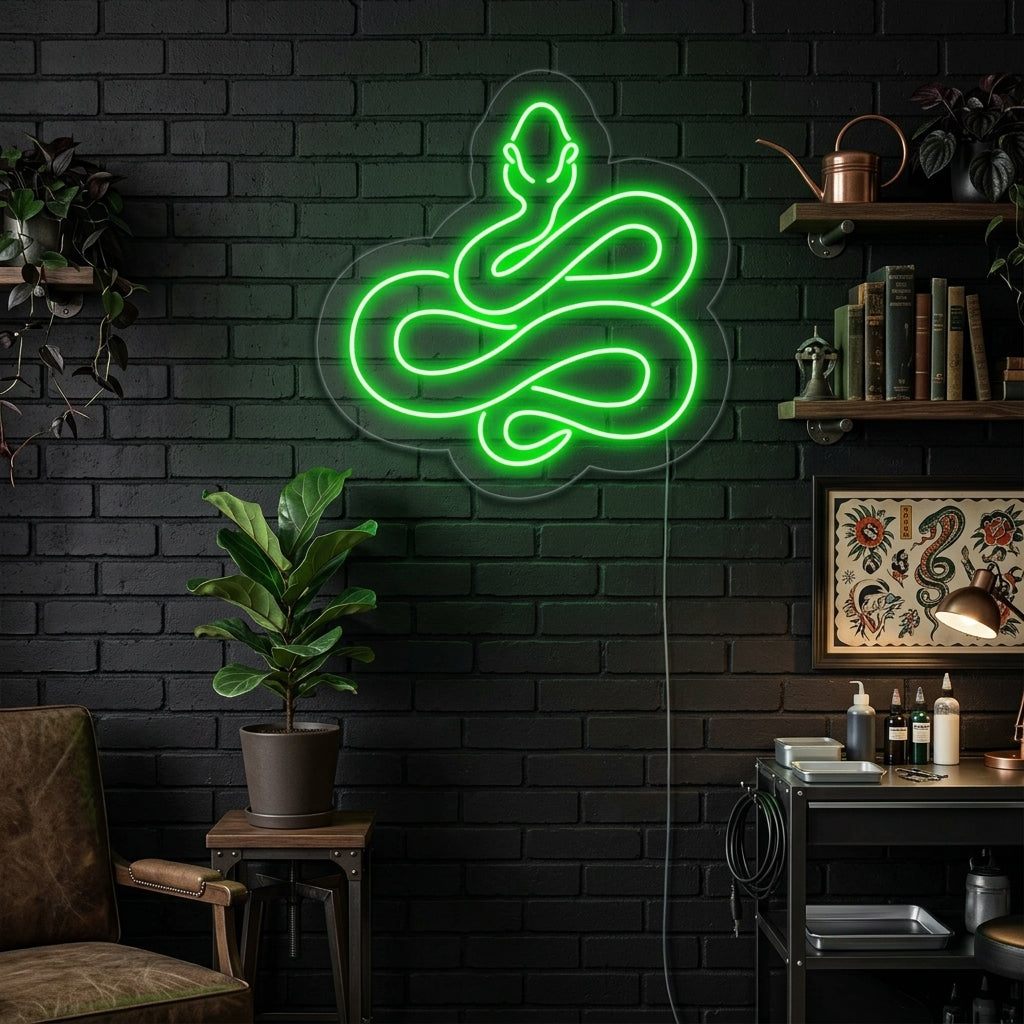 "Serpent" Enseigne Lumineuse en Néon